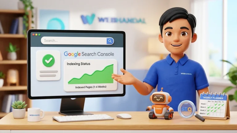 Berapa lama website muncul di Google: penjelasan timeline pengindeksan Search Console oleh Handi Webhandal