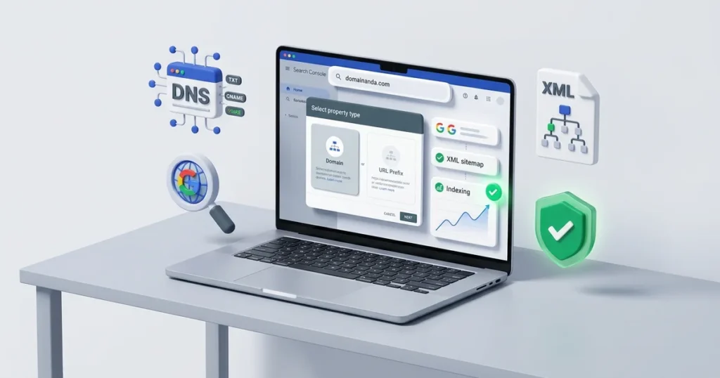 Cara mendaftarkan website ke Google Search Console untuk verifikasi domain dan indeks pencarian