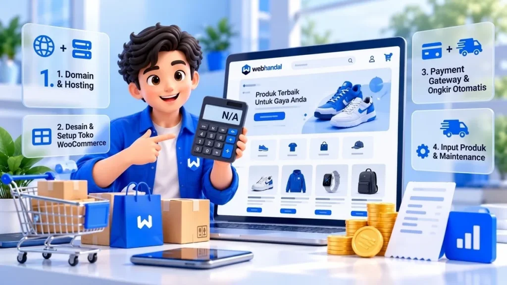 Komponen harga website toko online dari katalog sampai pembayaran