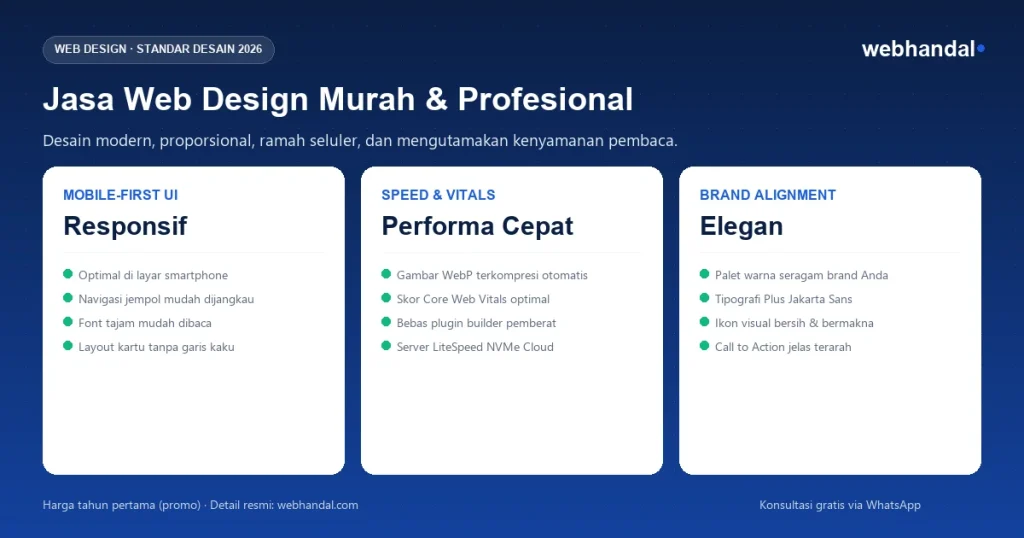 Infografis Jasa Web Design Murah dan Profesional Webhandal