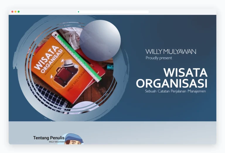 Tampilan website Wisata Organisasi